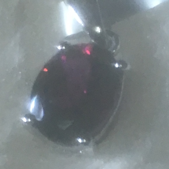 SOLD SOLD Rhodeolite Garnet inWhite Gold Pendant - Picture 1 of 5